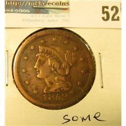 1853 U.S. Large Cent, Fine, some corrosion.