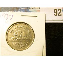 1937 dot Canada Nickel, slightly better grade.