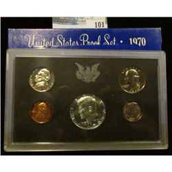 1970 S U.S. Proof Set in original condition and containing the scarce Silver Proof Half-Dollar.