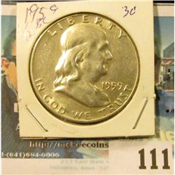 1959 P High-grade Silver Franklin Half Dollar.