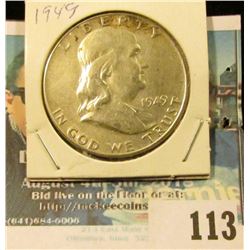 1949 P High-grade Silver Franklin Half Dollar.