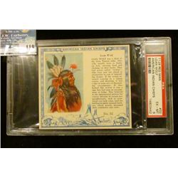 PSA slabbed and graded T129 RED MAN "Lean Wolf American Indian Chiefs" No. 17. EX-MT. 6.  Serial num