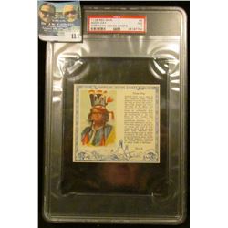 PSA large slabbed and graded T129 RED MAN "Noon Day American Indian Chiefs" No. 6. NM. 7.  Serial nu