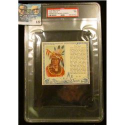 PSA large slabbed and graded T129 RED MAN "True Eagle American Indian Chiefs" No. 25. NM. 7.  Serial