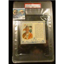 PSA large slabbed and graded T129 RED MAN "Keokuk's Son" American Indian Chiefs" No. 9. NM. 7.  Seri
