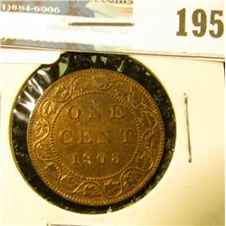 1908 Canada Large Cent. Mostly Red Uncirculated.