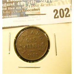 1923 Canada Maple Leaf Cent. Key date. VF, small dig.