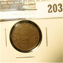 1925 Canada Maple Leaf Cent. Key date. EF.