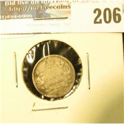 1886 Canada Five Cent Silver. Good.