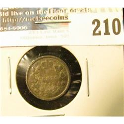 1893 Canada Five Cent Silver. VG.