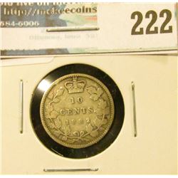 1882H Canada Silver Dime. Good.