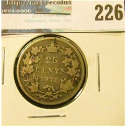 1872H Canada Silver Quarter. Good. Scratch.