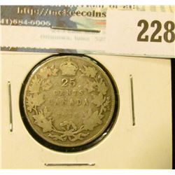 1915 Canada Silver Quarter. Good.