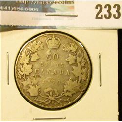 1910 Canada Silver Half-Dollar. Good.