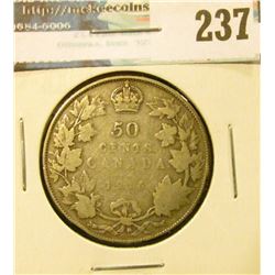 1916 Canada Silver Half-Dollar. Good +.