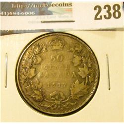 1917 Canada Silver Half-Dollar. Good +.