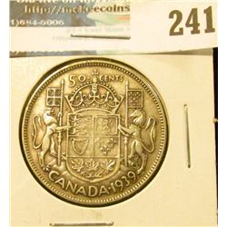 1939 Canada Silver Half-Dollar. Fine.