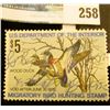 Image 1 : RW41 1974 Federal Migratory Bird Hunting and Conservation Stamp, signed, no gum.
