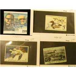 RW42-44 1975-77 Federal Migratory Bird Hunting and Conservation Stamp, signed, no gum.