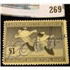 Image 1 : RW14 1947 Federal Migratory Bird Hunting and Conservation Stamp, signed, no gum.