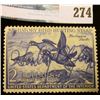 Image 1 : RW19 1952 Federal Migratory Bird Hunting and Conservation Stamp, signed, no gum.