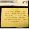 Image 2 : RW20 1953 Federal Migratory Bird Hunting and Conservation Stamp, signed, no gum.