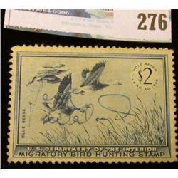 RW22 1955 Federal Migratory Bird Hunting and Conservation Stamp, signed, no gum.