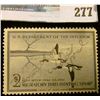 Image 1 : RW23 1956 Federal Migratory Bird Hunting and Conservation Stamp, signed, no gum.