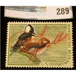 RW35 1968 Federal Migratory Bird Hunting and Conservation Stamp, signed, no gum.