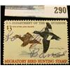 Image 1 : RW36 1969 Federal Migratory Bird Hunting and Conservation Stamp, signed, no gum.