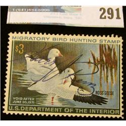 RW37 1970 Federal Migratory Bird Hunting and Conservation Stamp,full gum.