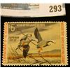 Image 1 : RW39 1972 Federal Migratory Bird Hunting and Conservation Stamp, signed, partial gum.