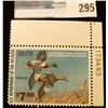 Image 1 : RW47 1980 Federal Migratory Bird Hunting and Conservation Stamp, plate number single, not signed, NH