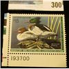 Image 1 : RW61 1994 Federal Migratory Bird Hunting and Conservation Stamp, plate number single, not signed, NH