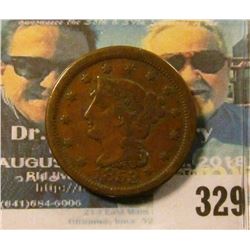 1853 U.S. Large Cent, Very Fine.