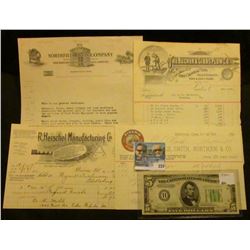 1896 Invoice "The Bucher & Gibbs Plow Co…Canton, Ohio"; 1900 Invoice "R. Herschel Manufacturing Co. 