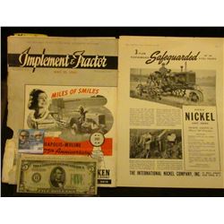 May 25, 1940 "Implement & Tractor" Magazine, which 'Doc' valued as is at $50 (marginal damage to spi