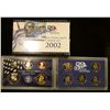 Image 1 : 2002 S U.S. Cameo Frosted Proof Set in original box as issued. Contains Sacagawea Dollar and State Q