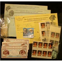 "B.-C.-Co. Milwaukee Pat. Appl'd For" Metal Tcket Dispenser with instruction sheet; (3) 1902 Invoice