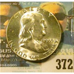 1955 P Benjamin Franklin Half Dollar, Superb BU.
