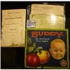 Image 1 : Mint condition Fruit Box label "Buddy The Northwest's Finest Apples"; 294 page coverless book "Journ
