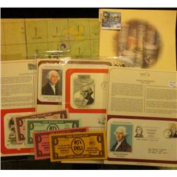 Mount Rushmore, (2) different George Washington, & a Thomas Jefferson First Day of Issue Covers with