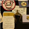 Image 3 : Scout Handkerchief slide with Heraldic Eagle; brass lyre device; (14) early Boy Scout Cloth Patches;