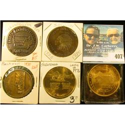 1870-1970 Rockwell, Iowa Centennial Medal, brass, BU; 1871-1981 Madison County Covered Bridge Capito