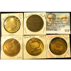 1884-1984 Owasa, Iowa Centennial Medal, brass, 39mm, BU; 1887-1987 Quimby, Iowa Centennial Medal, br