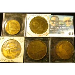 1871-1971 Spencer, Iowa Centennial Medal, brass, 39mm, BU;1875-1975 Polk City, Iowa Centennial Medal