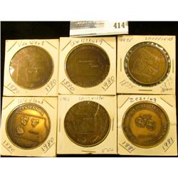 1880-1980 Wayland, Iowa Centennial Medal, brass, 39mm, BU; 1860-1985 Spillville, Iowa Quasquicentenn