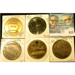 1882-1982 Winfield Iowa Centennial Medal, brass, 39mm, BU; 1899-1985 Creston, Iowa, no.10 "Depot" Me