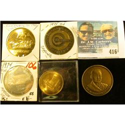 1873-1973 Coralville, Iowa Centennial Medal, brass, BU, 39mm; 1883-1973 Cedar Bridge, "Madison Count