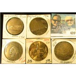 1835-1985 Mount Pleasant, Iowa Sesquicentennial Brass Medal, BU, 39mm; 1973 Fantasy of Roses Tournam